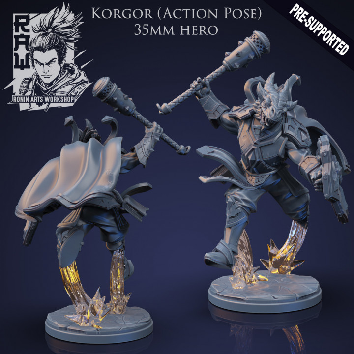 Korgor The Paladin - Idle and Action Pose image