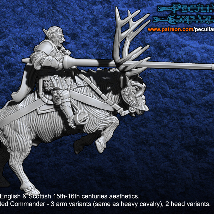 Anglo-Scottish elfs - Mounted Commander (elk) image