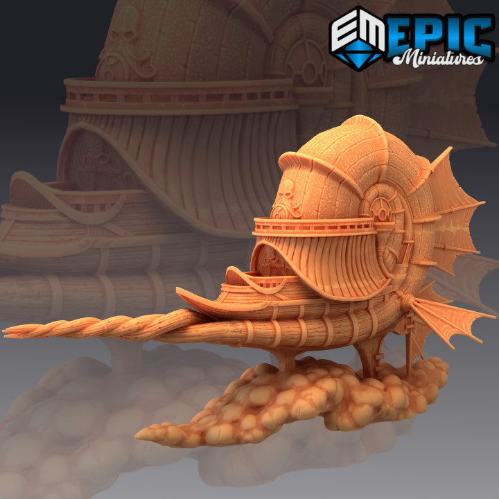 Nautiloid Air Ship / Space Spelljammer / Mind Eater Mothership image