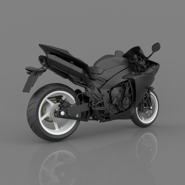 Sportbike YZF R1 2011-2014 3D Model Ready to Print STL File image