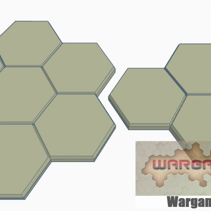 Blank 4 and 7 Hex Tile Clusters, Hex Map Scale image