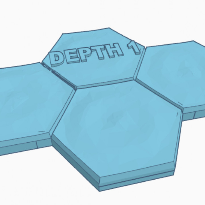 Depth 1 Water 4 and 7 Hex Tile Clusters, Hex Map Scale image