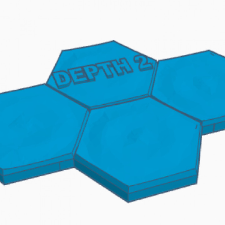 Depth 2 Water 4 and 7 Hex Tile Clusters, Hex Map Scale image