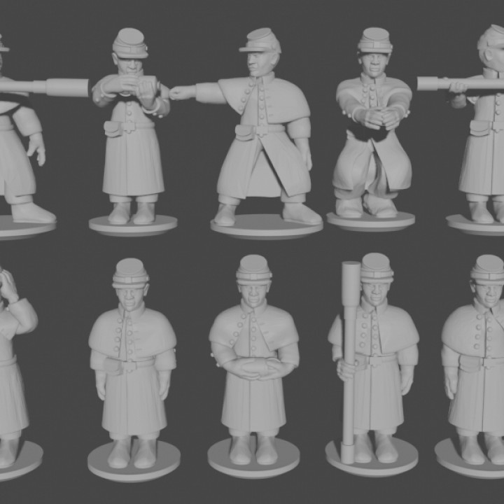 10-15mm Union Artillery Crew in Greatcoats UA-40 image