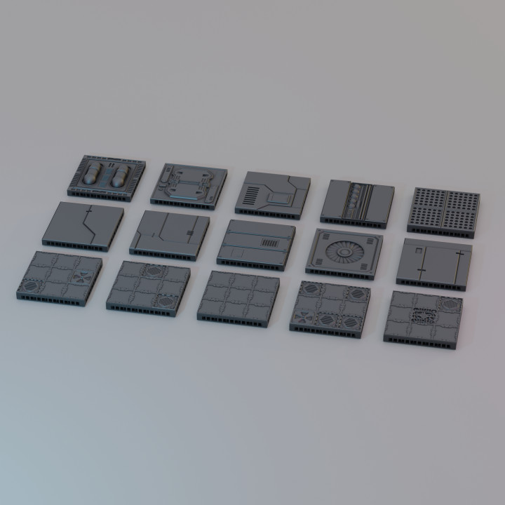 Modular Scifi Floor Tiles - Pack 1