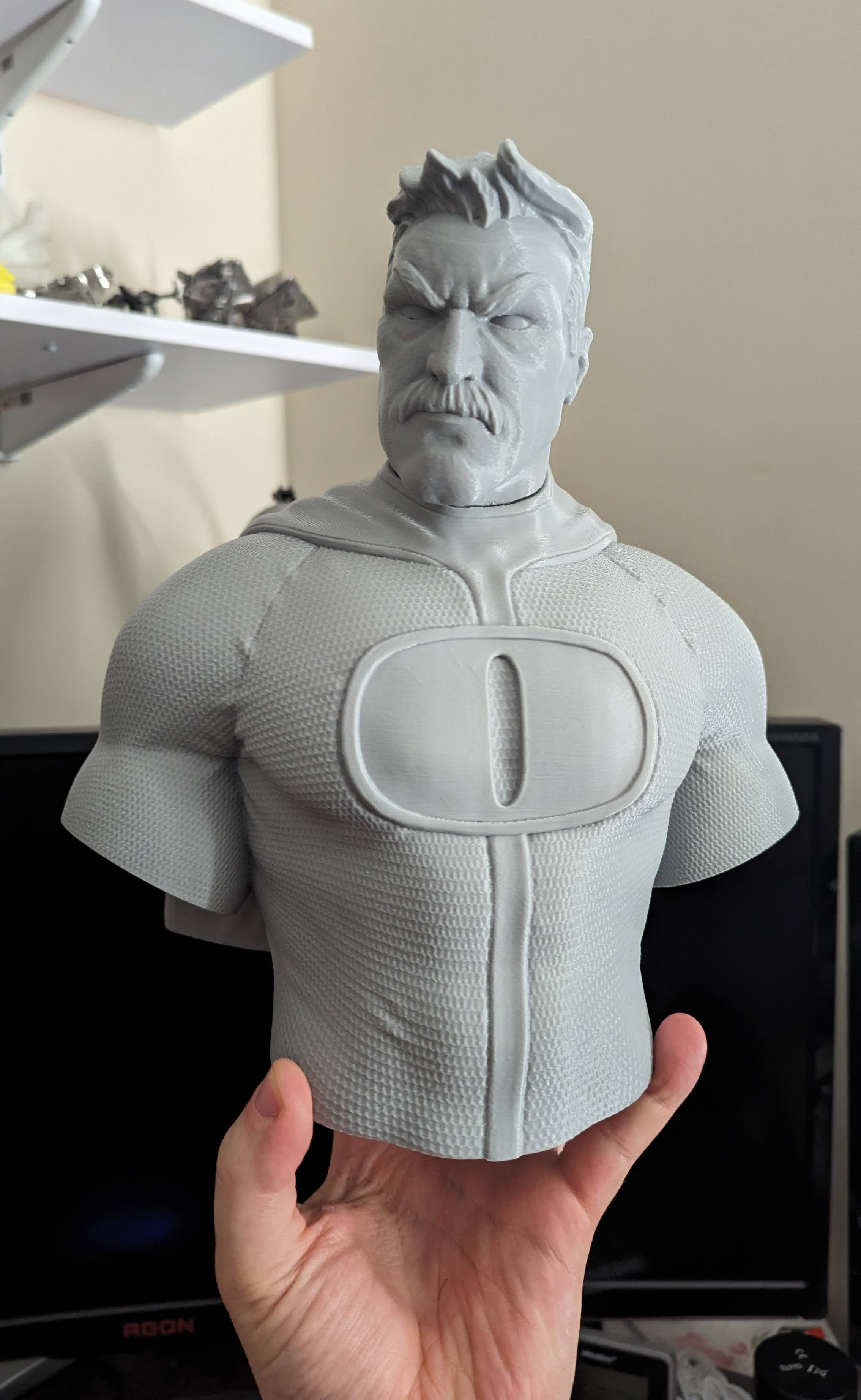 3d Printable Omni Man Invincible Fanart Bust By Miniatures Of Madness