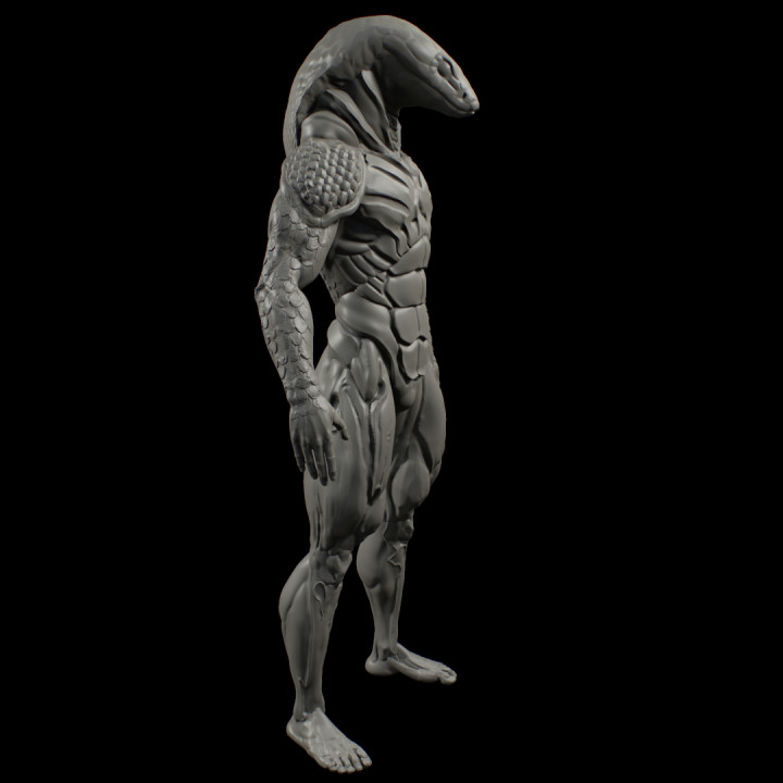 3D Printable Snake-Kin Mind Whisperer by Jeremy Smith
