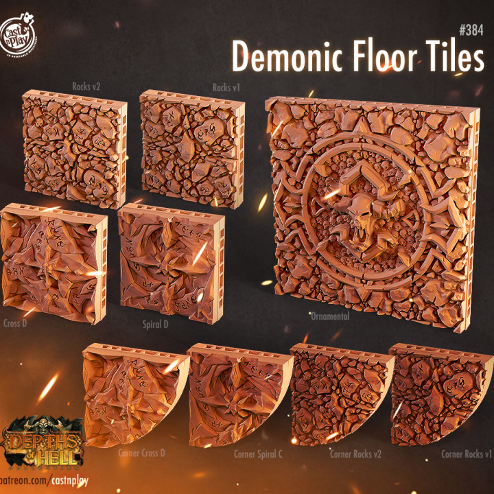 Demonic Floor Tiles (Pre-Supported) image