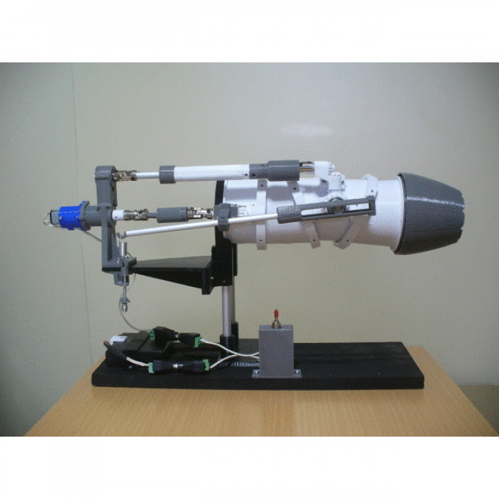 3D Printable Swivel Nozzle for Jet Engine, 3 Bearing Type, [Motor