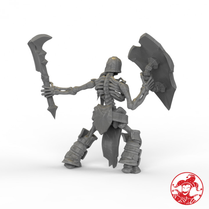 Skeleton Dwarf I 1 inch base, 32 mm height Medium miniature image