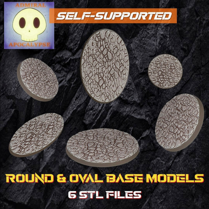 Rock ground Base Set (6 different base sizes + Round and Oval models) image