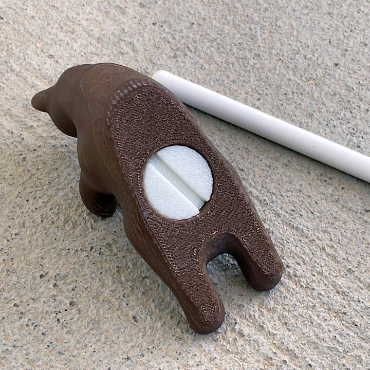 Bear Apple Pencil holder with a container for pencil tips image