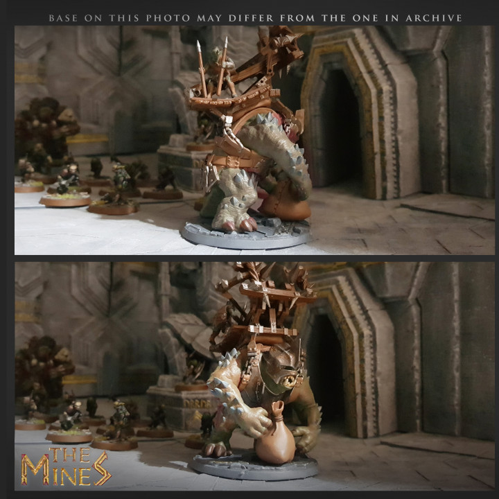 3D Printable Ogre with ballista by The Mines