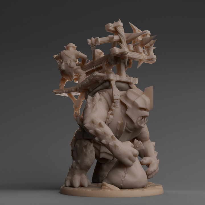 3D Printable Ogre with ballista by The Mines