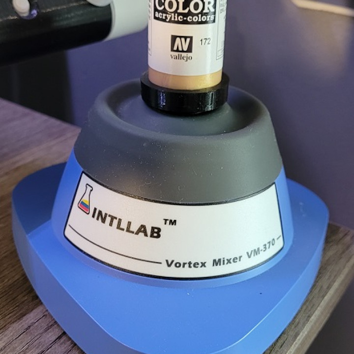 3D Printable INTLLAB Vortex Mixer Adapter by Matthew DeMercado