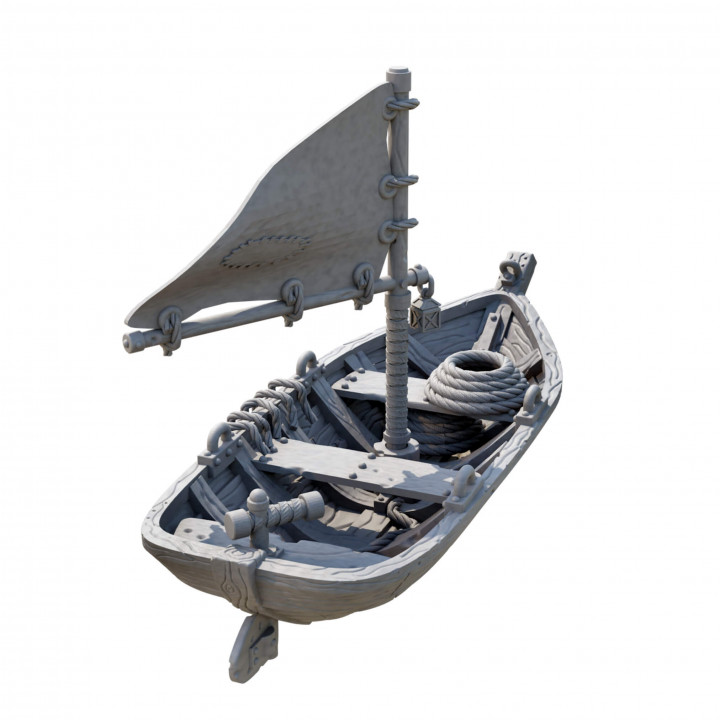 Row Boat and Sail Boat Pack Fantasy Miniatures And Terrain image