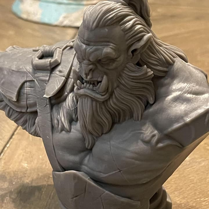 Orc Barbarian Bust [Pre-Supported] image
