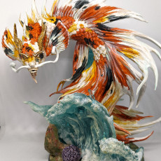 Picture of print of Dragon Koi - Presupported