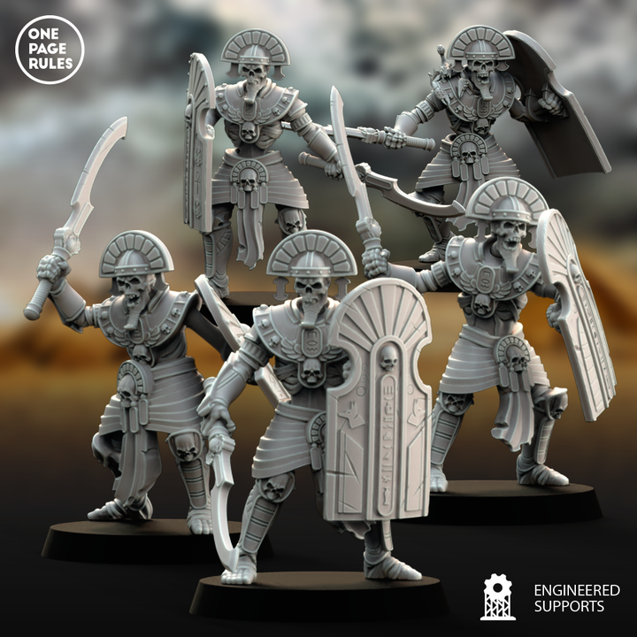 3D Printable Royal Guard - Mummified Undead by One Page Rules