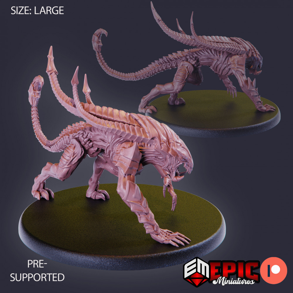 3D Printable Alien Beast Crawling / Extraterrestrial Tentacle