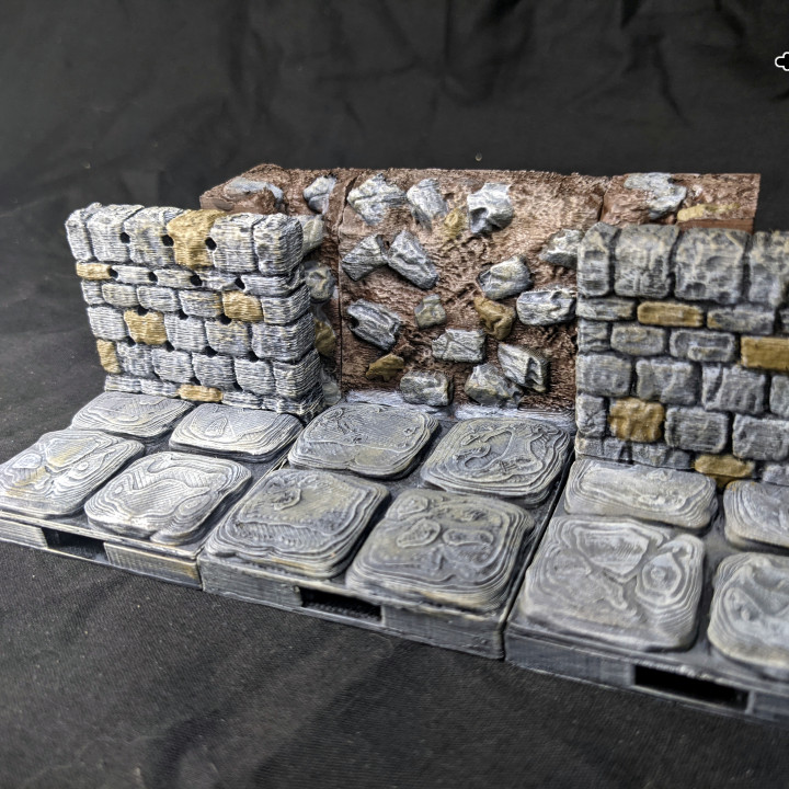 Dungeon Stone Ruined - Thick Wall Sets image