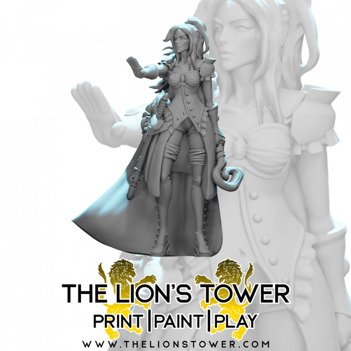 Kingdom of Talarius - Lilly, Arch White Mage (32mm scale presupported miniature) image