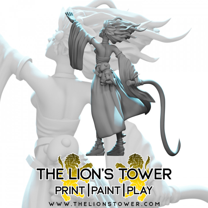 Kingdom of Talarius - Lydia the Therion Caller (32mm scale presupported miniature) image