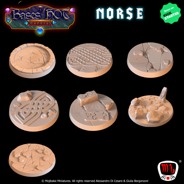 3d Printable Norse Custom Bases Bases Hot Madness Ks Campaign By Mojibake Collectibles