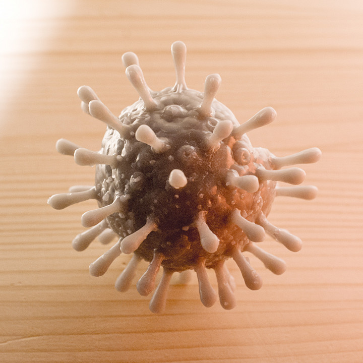 Covid, 3D printable coronavirus cell, non-commercial version image