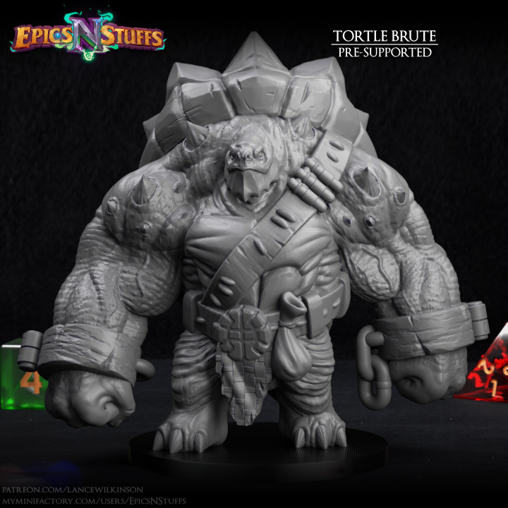 Tortle Brute Miniature - Pre-Supported's Cover