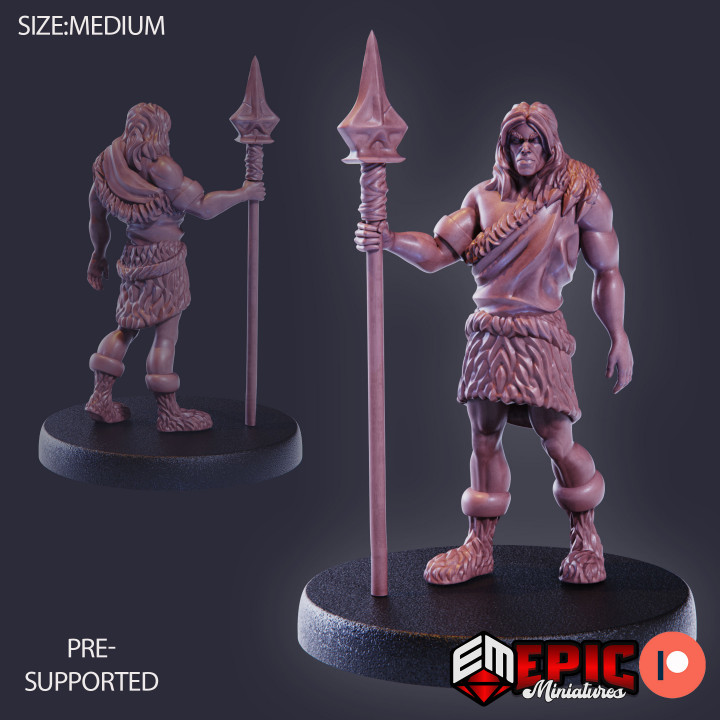 Caveman Spear / Ancient Cave Human / Ancestor of Man / Neanderthal image
