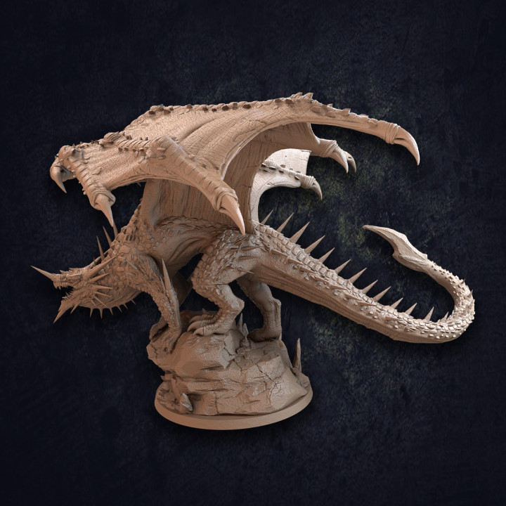 3D Printable Grydynth Dwarf Dragon - Presupported by The Dragon ...