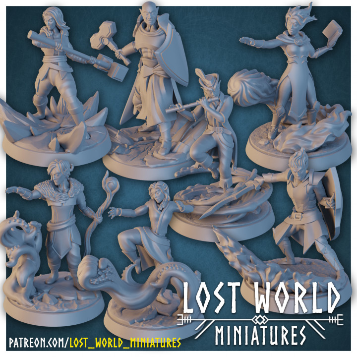 Elementalkin Miniatures set - Supported image