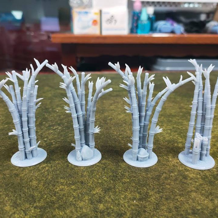 Bamboo patch / forest scatter terrain 4 piece image