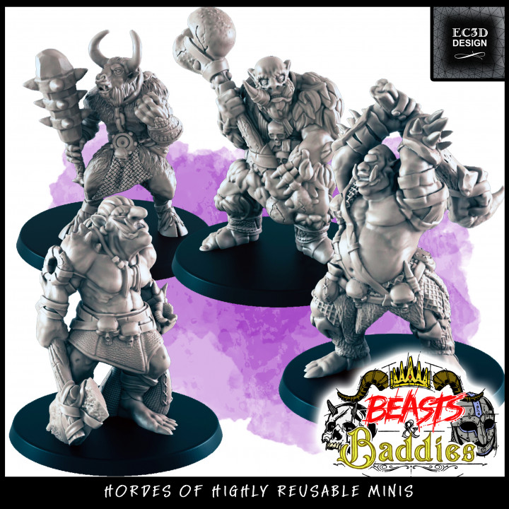 Support-Free Trolls, Minotaur, and Cyclops [Beasts and Baddies] image
