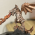 Dragon Whelp Construct Attacking / Mechanical Fire Drake / Steampunk Guard Wyrmling print image