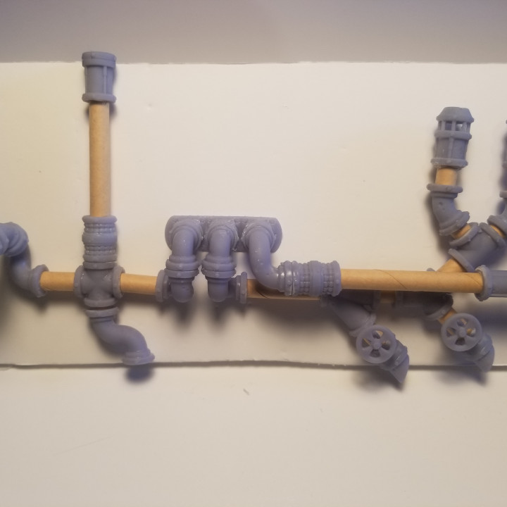 3D Printable Modular Pipe Creation set by Andrew Noble
