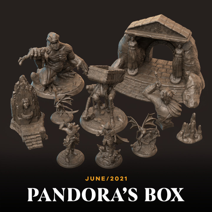 3D Printable June/21 - Pandora's Box Full Set (fixed) by