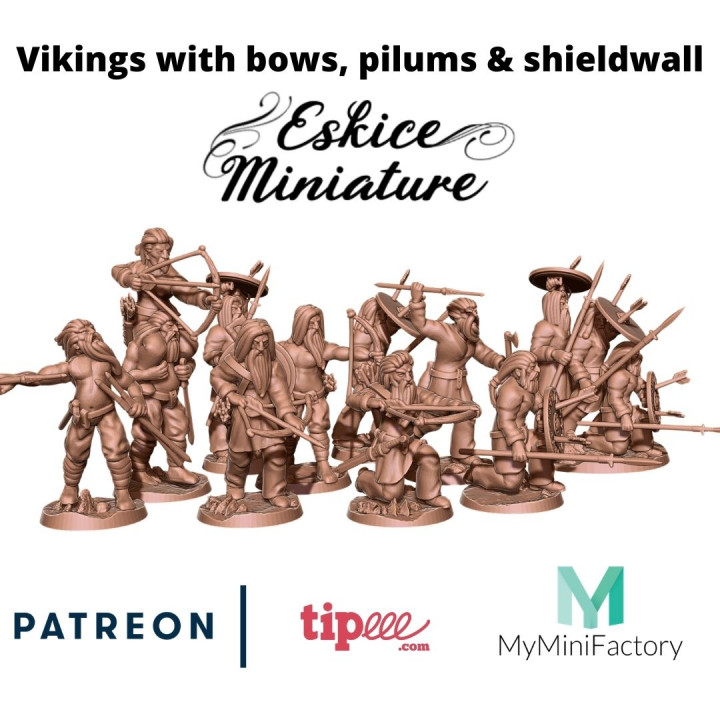 Vikings serie 2 - 13 figurines - 28mm for wargame image