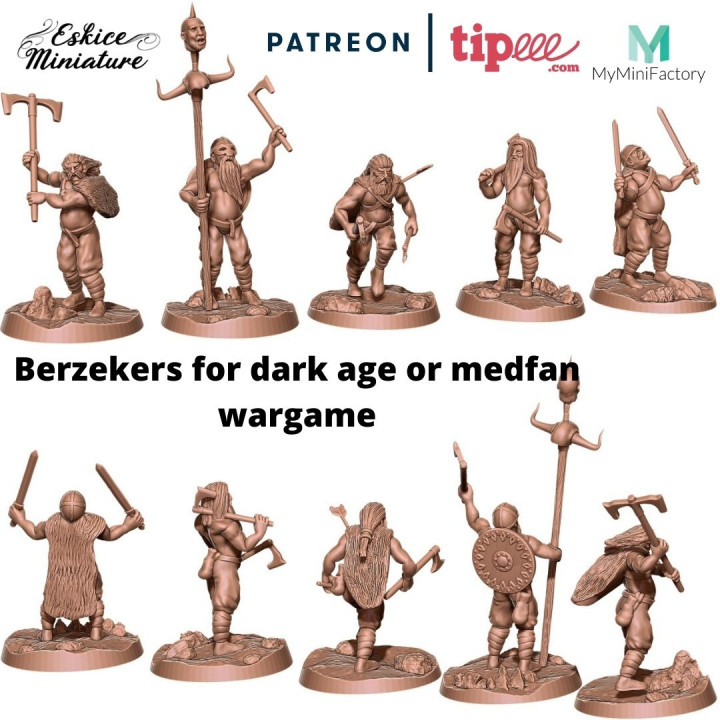 Vikings serie 3 - 10 figurines - 28mm for wargame image