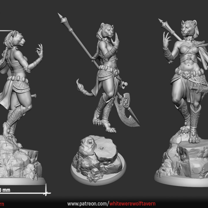 Auria tabaxi female 75mm and 32mm pre-supported image