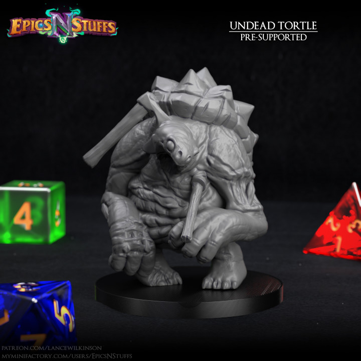 Undead Tortle Variant Miniature - Pre-Supported's Cover