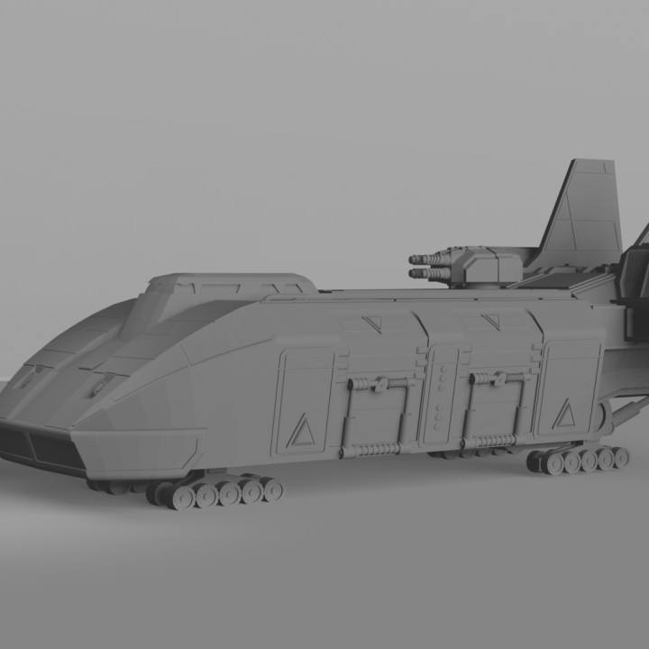 3D Printable Leopard Dropship for Tabletop by Bits and Bolts Wargames