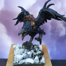 Picture of print of Aaron on Shadowclaws the Dire Raven (Hero and Mount)