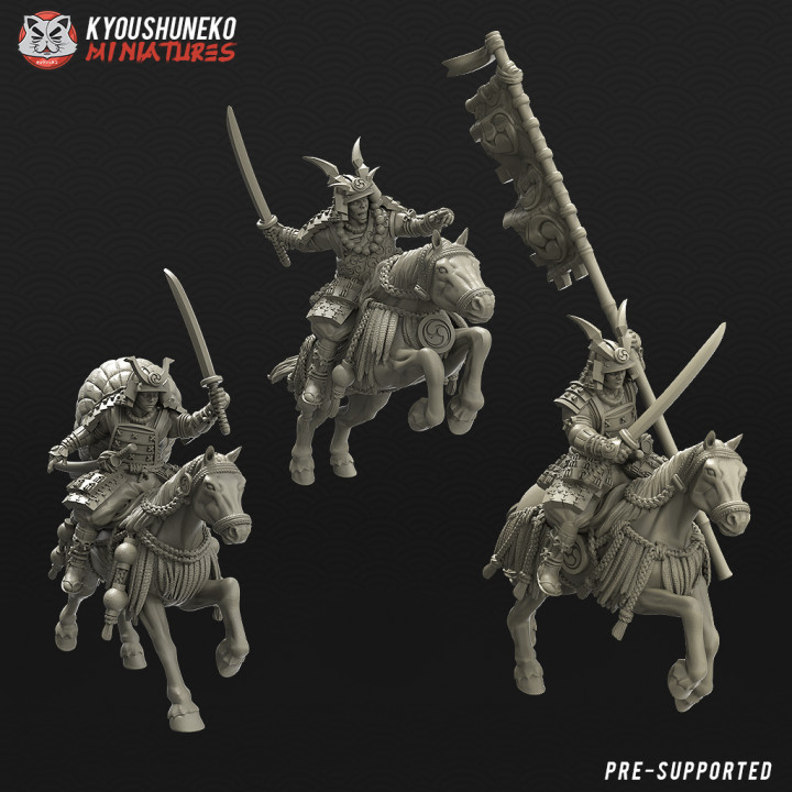Japanese Samurai Mounted Command Group image