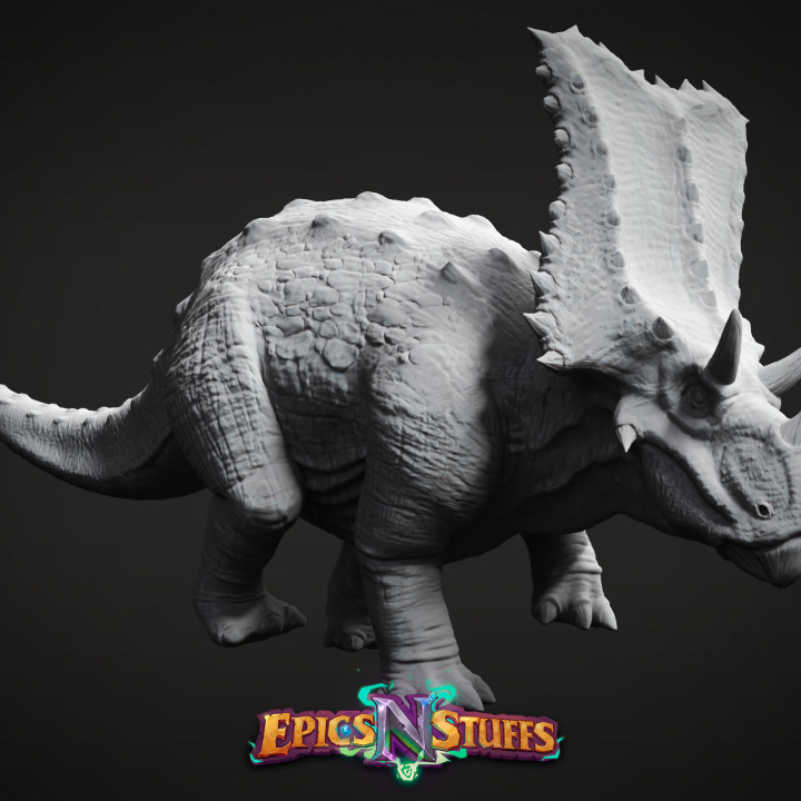 Chasmosaurus Miniature - Pre-Supported image