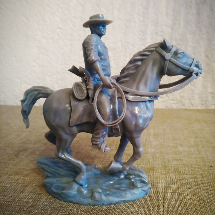 Cowboy on Horseback image