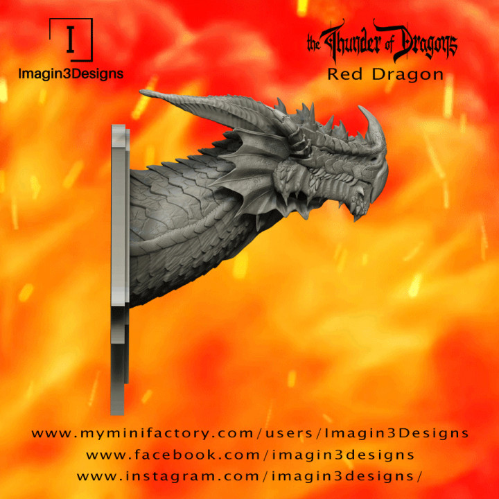 PRE-SUPPORTED Jaxerd'kilmed - The Lord of the Seven Peaks- The Red Dragon image