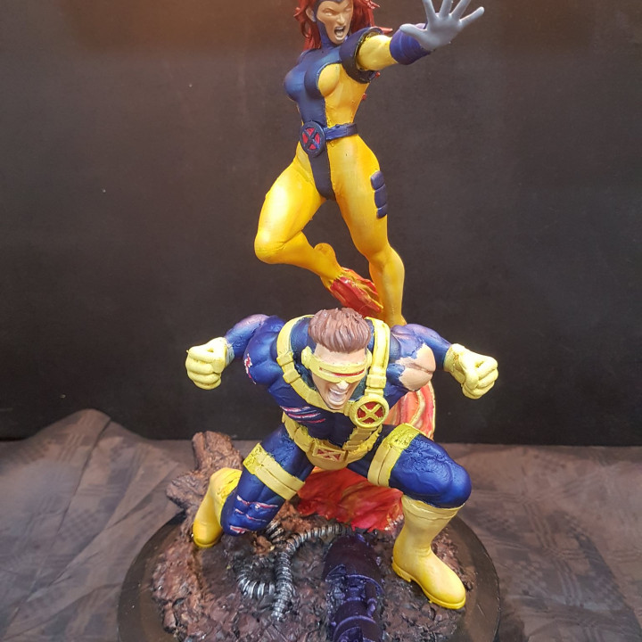 Jean grey and cyclops -Bust image