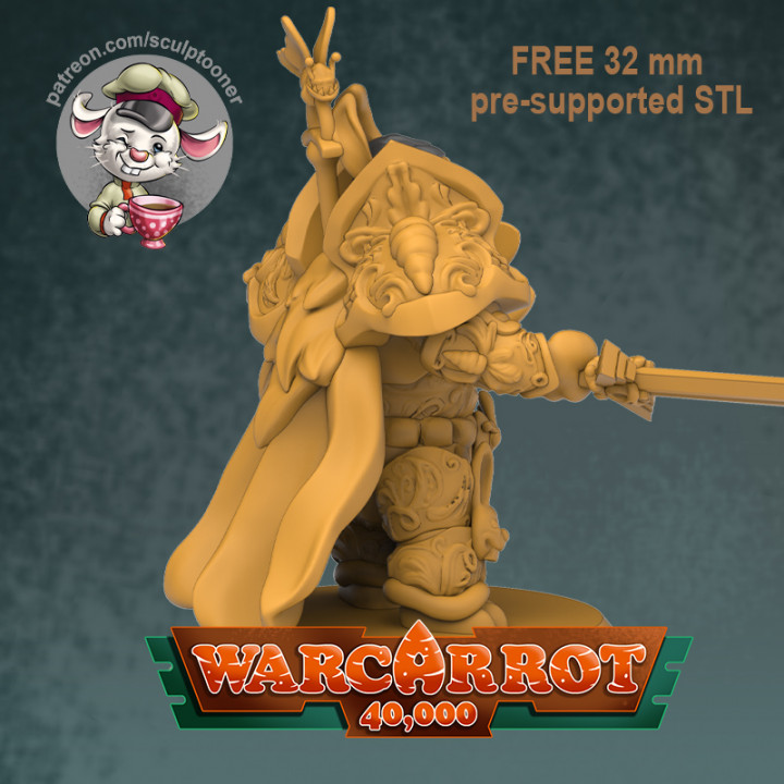 THE EMPEROR - 32 MM MINIATURE FROM WARCARROT 40000 Free 3D print model image
